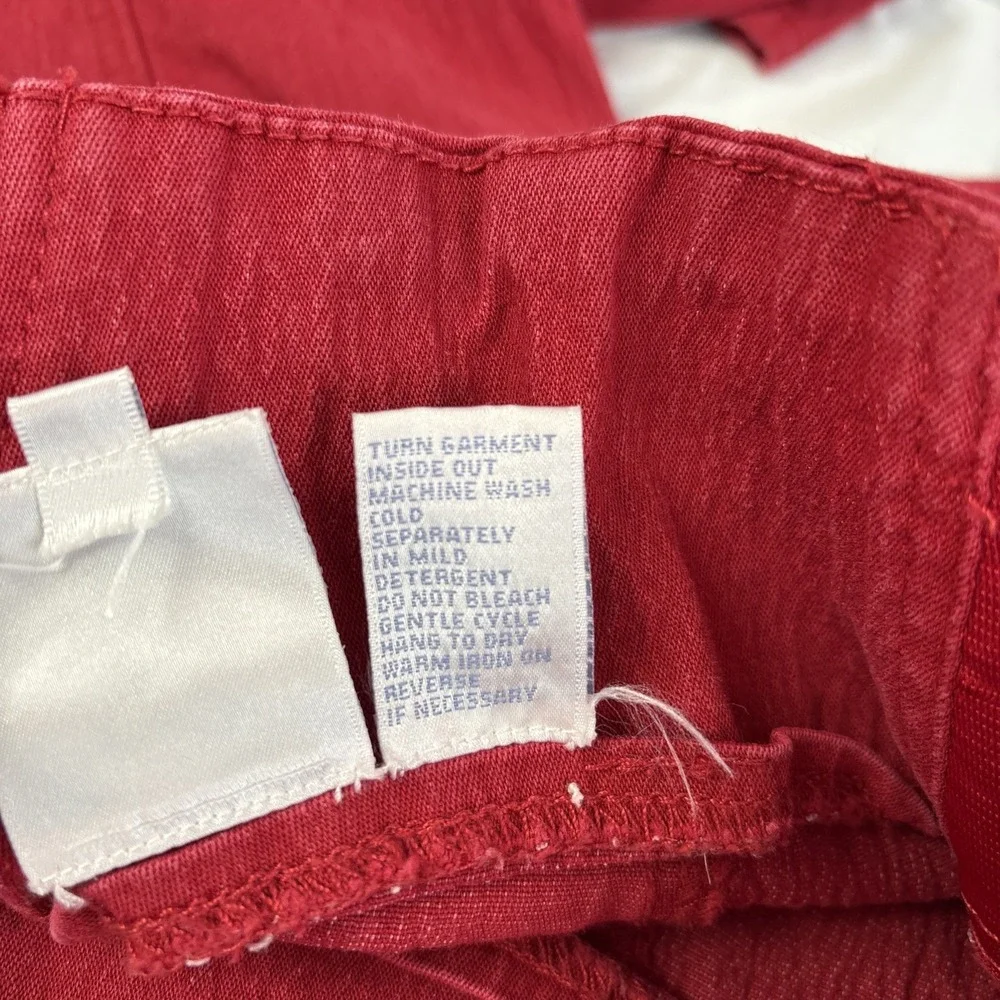 DG2 Diane Gilman Pull On Pants Womens Medium Red Stretch Jeggings 28x30